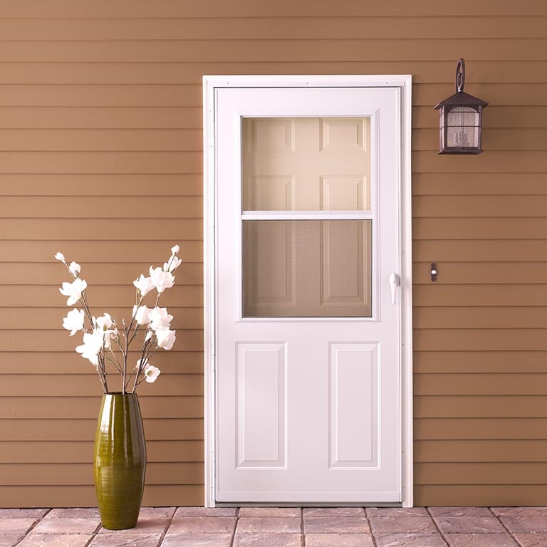 200 seriestraditional self storing storm door