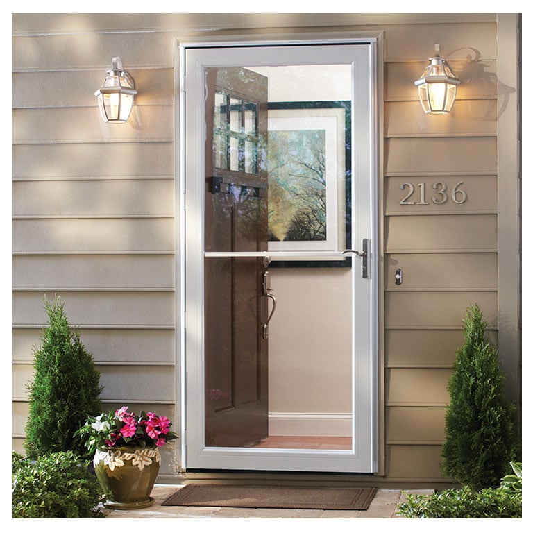 3000 series self storing storm door