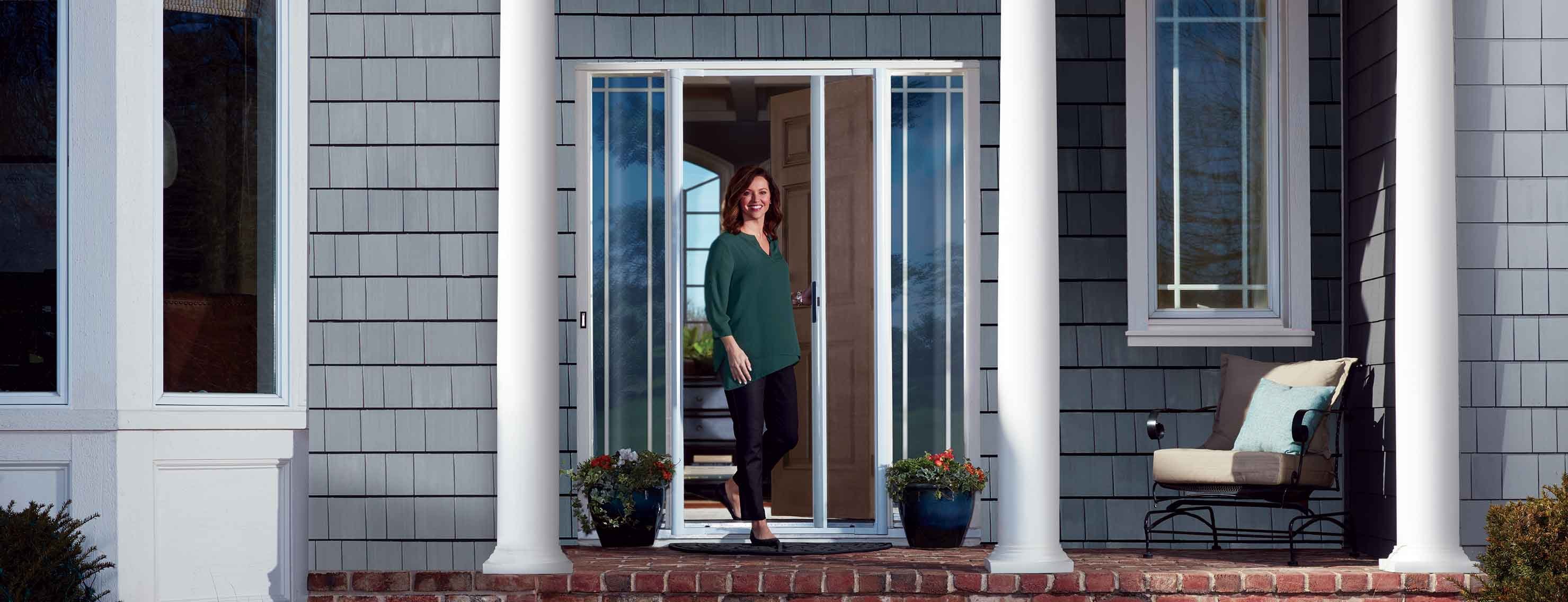 LuminAire Retractable Screen Door