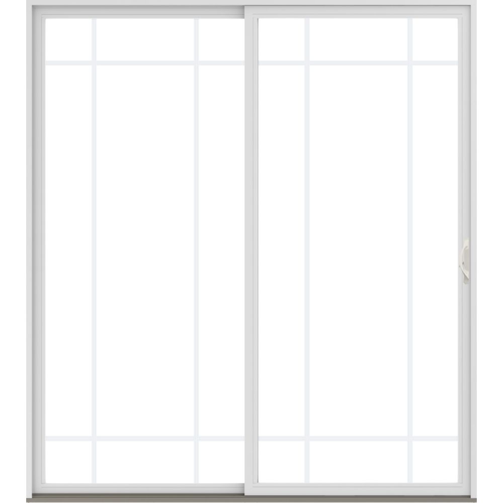 100 Series White Patio with Colonial Grilles