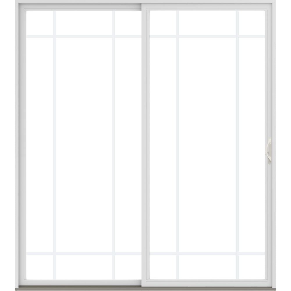 100 Series White Patio with Colonial Grilles
