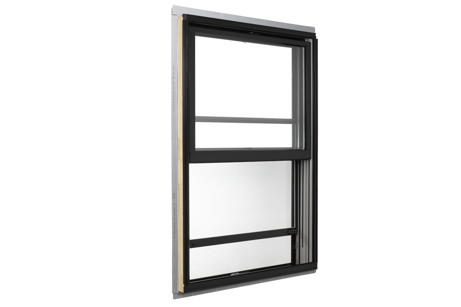 triple pane andersen window with black frame