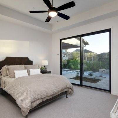 200 series narroline gliding patio door in bedroom
